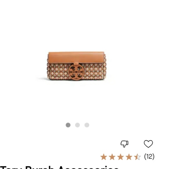 Tory burch clutch.  Brown leather. Only used a couple of times. - Picture 3 of 7